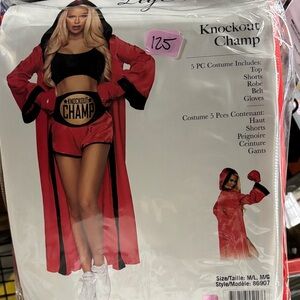 Knockout Champ women’s Costume - Red and Black